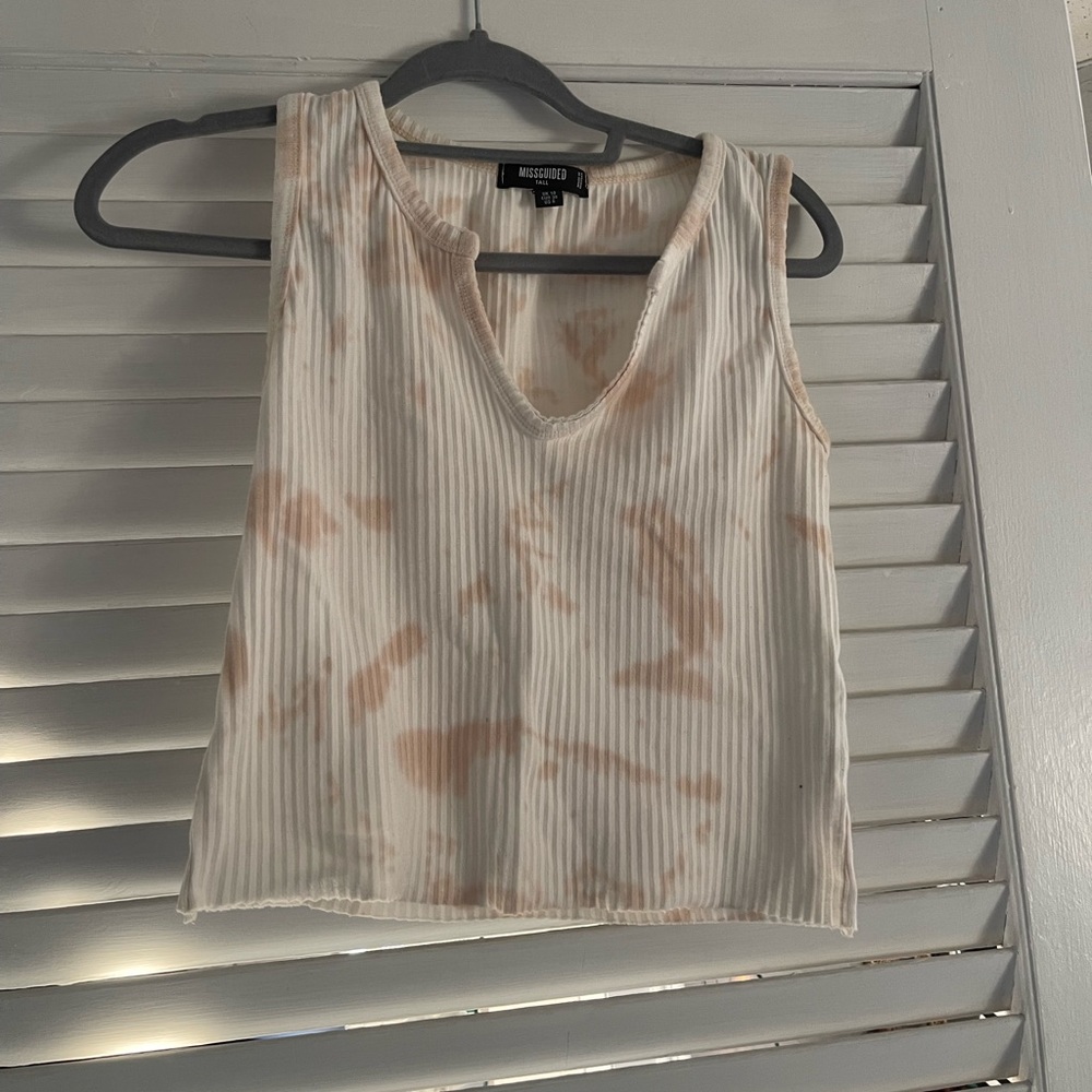 Misguided tie dye ribbed tank